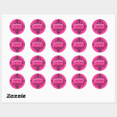 311-Rosa Blast #2 Hot Pink Damask Stickers (Blatt)