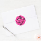 311-Rosa Blast #2 Hot Pink Damask Stickers (Umschlag)