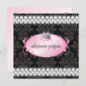 311-Rosa-Delight Diamond Einladung (Vorne/Hinten)