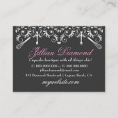 311 rosa Delish Kuchen-aquamarine kochende Geräte Visitenkarte (Rückseite)