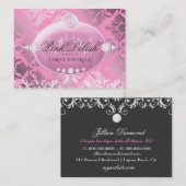 311 rosa Delish Monogramm-Rosa 3,5 x 2,5 Visitenkarte (Vorne/Hinten)