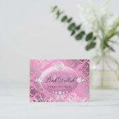 311 rosa Delish Monogramm-Rosa 3,5 x 2,5 Visitenkarte (Stehend Vorderseite)
