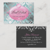 311 rosa Delish Version 2 aquamarine 3,5 x 2,5 Visitenkarte (Vorne/Hinten)