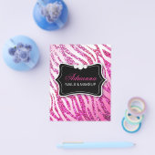 311 Rosa Glitzer Zebra Flyer (Einzeln)