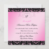 311-Rosa Göttlich und Schwarz Einladung (Rückseite)