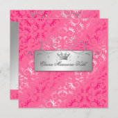 311-Rosa Göttliche| Luscious Rosa Süße 16 Einladung (Vorne/Hinten)