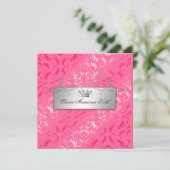 311-Rosa Göttliche| Luscious Rosa Süße 16 Einladung (Stehend Vorderseite)