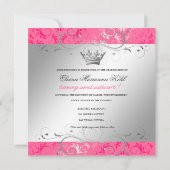 311-Rosa Göttliche| Luscious Rosa Süße 16 Einladung (Rückseite)