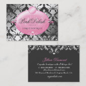 311 rosa Holzkohle 3,5 x 2,5 Delish Versions-2% Visitenkarte (Vorne/Hinten)