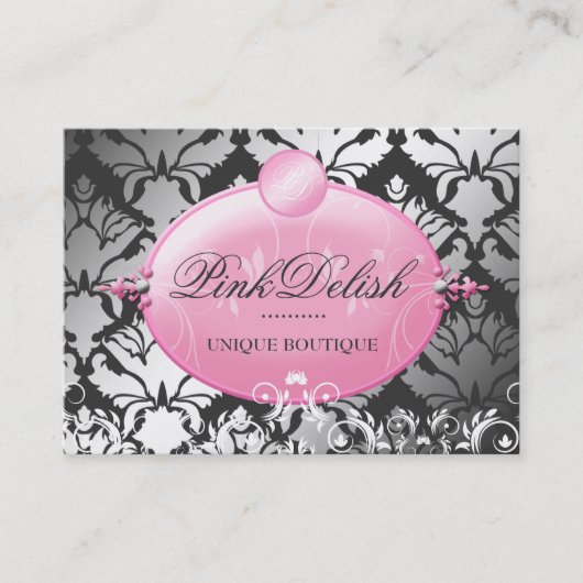 311 rosa Holzkohle 3,5 x 2,5 Delish Versions-2% Visitenkarte (Vorderseite)