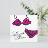 311-Rosa Leopard Lingerie Set Einladung (Stehend Vorderseite)