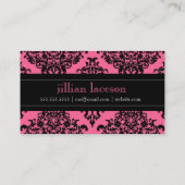 311 Rosen-rosa Lux-Damast Visitenkarte (Rückseite)
