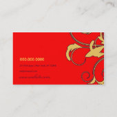 311-Roxy Körper | rot und gelb Visitenkarte (Rückseite)