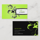 311 Roxy Limon und schwarz Visitenkarte (Vorne/Hinten)