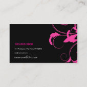 311 Roxy Schwarzes und Rosa Visitenkarte (Rückseite)