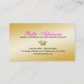 311 samtschwarzer Ciao Bella rosa Sass Visitenkarte (Rückseite)