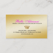 311 samtschwarzer Ciao Bella rosa Visitenkarte (Rückseite)