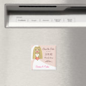 311-SAVE THE DATE BLONDE-BRIDE MAGNET (In Situ (Geschirrspüler))