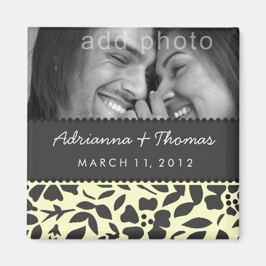 311-SAVE THE DATE LEMON-CREAM MAGNET (Vorne)