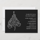 311-Schwarz-Weiß-Weihnachten Einladung (Rückseite)