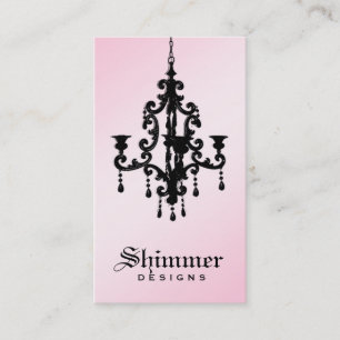 311-Shimmer Kronleuchter Pink 2 Visitenkarte