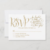 311 Sie verlasst ein wenig sparkle UAWG RSVP Karte (Vorderseite)