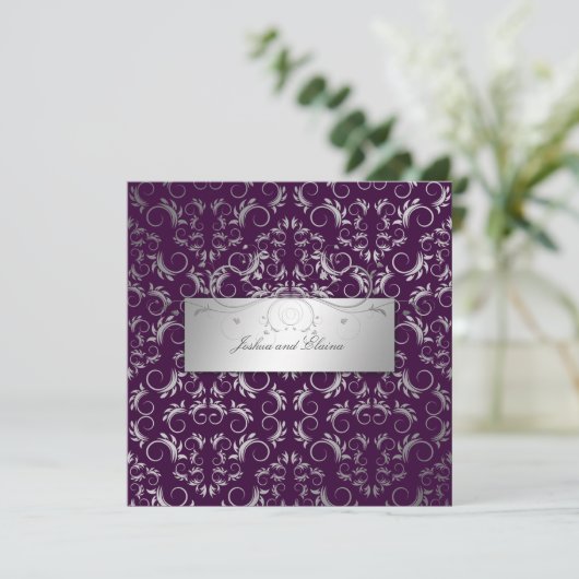 311-Silbergott| Eggine Einladung (Stehend Vorderseite)