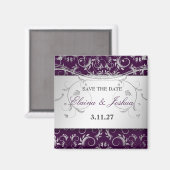 311-Silbergott | Eggpflanze Save the Date Magnet (Vorderseite/Rückseite)