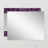 311-Silbergott | Eggplant RSVP Karte (Vorne/Hinten)