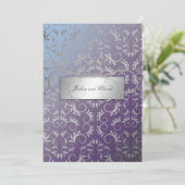 311 Silbergöttliches Hydrangea Einladung (Stehend Vorderseite)