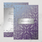 311 Silbergöttliches Hydrangea Einladung (Vorne/Hinten)