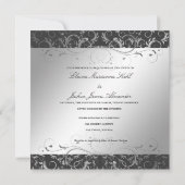 311-Silberige Steinkohle Grau Einladung (Rückseite)