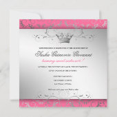 311-Silberner Göttlicher Boh| Luscious Rosa Süße 1 Einladung (Rückseite)