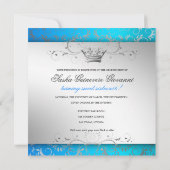 311-Silberner Göttlicher Boh| Tropischer Blauer Sü Einladung (Rückseite)