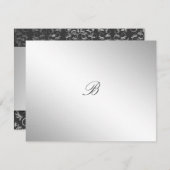 311-Silver Divine Charcoal Gray RSVP Karte (Vorne/Hinten)