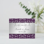 311 Silver Divine Eggplant Save the Date (Stehend Vorderseite)