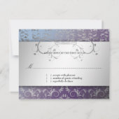 311-Silver Divine Hydrangea RSVP-Karte RSVP Karte (Rückseite)