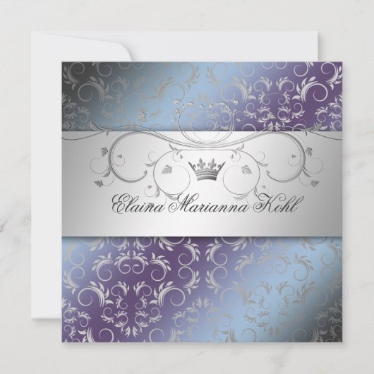 311-Silver-Divine Hydrangea Süß 16 Einladung (Vorderseite)