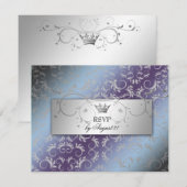 311-Silver Divine Hydrangea UAWG RSVP Karte (Vorne/Hinten)