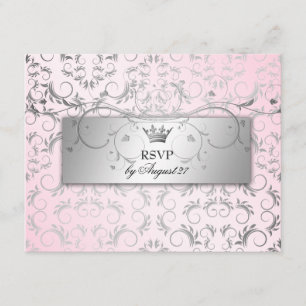 311-Silver Divine Hydrangea UAWG Sweet Pink RSVP Karte