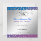 311-Silver erahnen blauen Glücks-Bonbon 16 Einladung (Rückseite)