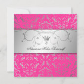 311-Silver erahnen Hott Rosa Einladung (Vorderseite)