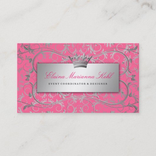 311-Silver erahnen | Luscious Rosa Visitenkarte (Vorderseite)