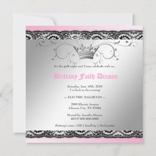 311-Silver erahnen rosa Schimmer-Wäsche mit Spitze Einladung (Rückseite)