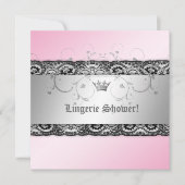 311-Silver erahnen rosa Schimmer-Wäsche mit Spitze Einladung (Vorderseite)