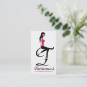 311-Sittin' hübsche Initiale des Monogramm-| Visitenkarte (Stehend Vorderseite)