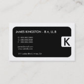 311-Sleek Unternehmens| Gesetzesgoldkarte Visitenkarte (Rückseite)