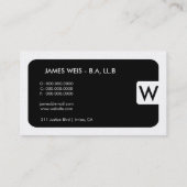 311-Sleek Unternehmens| Gesetzesgoldkarte Visitenkarte (Rückseite)