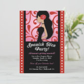 311-Spanisches Hen-Party Einladung (Stehend Vorderseite)