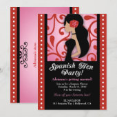 311-Spanisches Hen-Party Einladung (Vorne/Hinten)